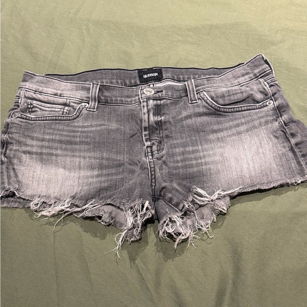 Hudson Kenzie Cut Frayed Denim Shorts - Sz 27